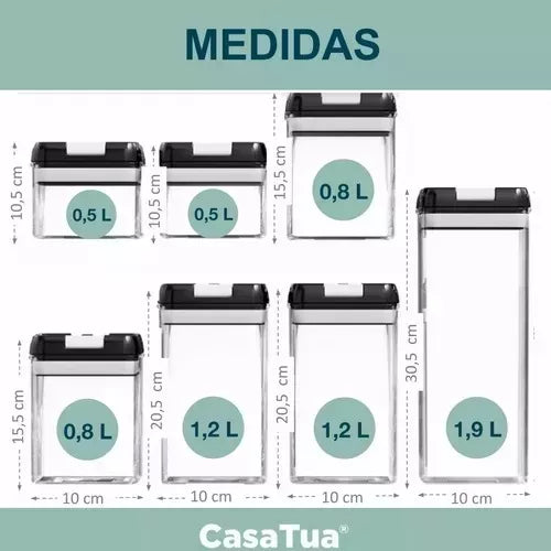 SET PREMIUM X7 CONTENEDORES HERMETICOS