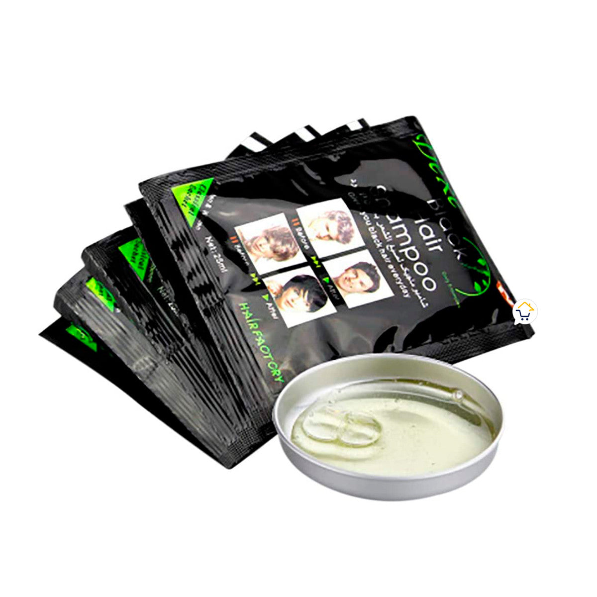 Shampoo cubre canas BlackHair - Caja x10