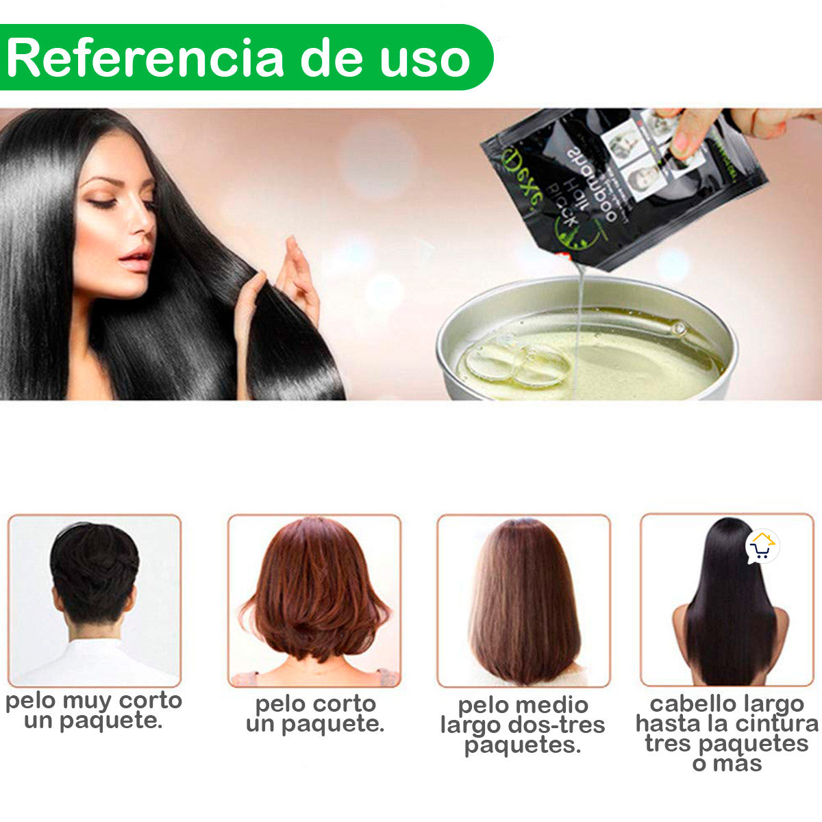 Shampoo cubre canas BlackHair - Caja x10