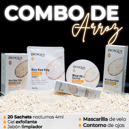 COMBO DE ARROZ + 20 MASCARILLAS NOCTURNAS